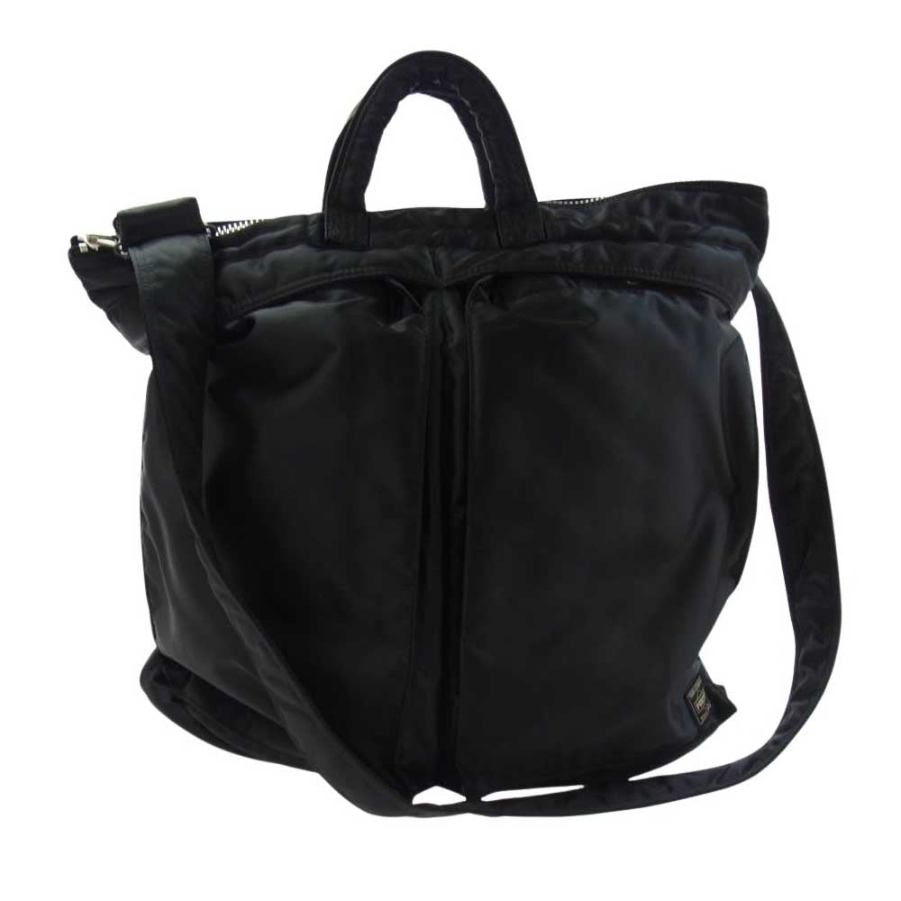 PORTER ポーター 622-19554 tanker helmetbag L タンカー ヘルメットバッグ ナイロン ショルダーバッグ ブラック系【美品】【中古】