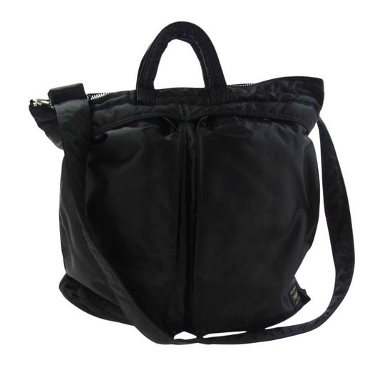 PORTER ポーター 622-19554 tanker helmetbag L タンカー ヘルメットバッグ ナイロン ショルダーバッグ ブラック系【美品】【中古】