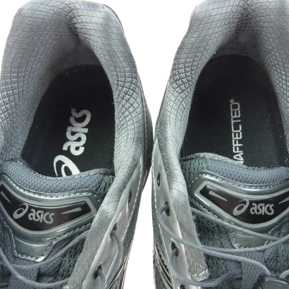 asics アシックス 1201A922 × UNAFFECTED アンアフェクテッド GEL-KAYANO 14 ゲルカヤノ メッシュ ローカット スニーカー シルバー系 モスグリーン系 28cm【中古】