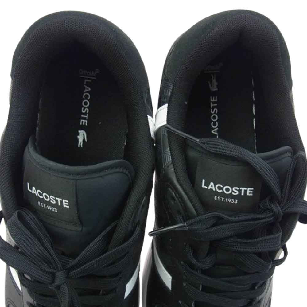 LACOSTE ラコステ T-CLIP SET 224 1 SMA コートシューズ レザー スニーカー ブラック系 27cm【中古】