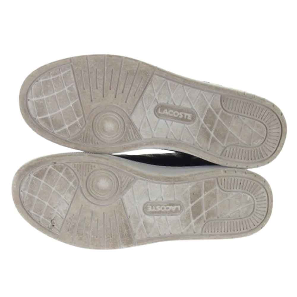 LACOSTE ラコステ T-CLIP SET 224 1 SMA コートシューズ レザー スニーカー ブラック系 27cm【中古】