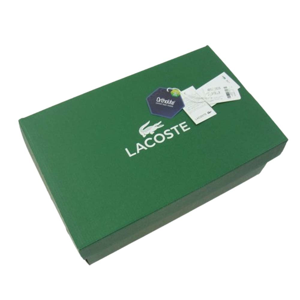 LACOSTE ラコステ T-CLIP SET 224 1 SMA コートシューズ レザー スニーカー ブラック系 27cm【中古】