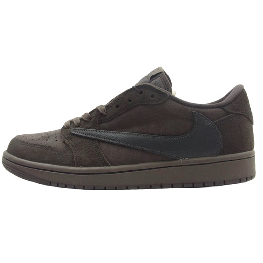 NIKE ナイキ DM7866-202 【フェイクバスターズ鑑定済】Travis Scott Air Jordan 1 Low OG SP Velvet Brown and Dark Mocha トラヴィススコット エアジョーダン1 ロー スニーカー ベルベットブラウン アンド ダークモカ 27cm【極上美品】【中古】