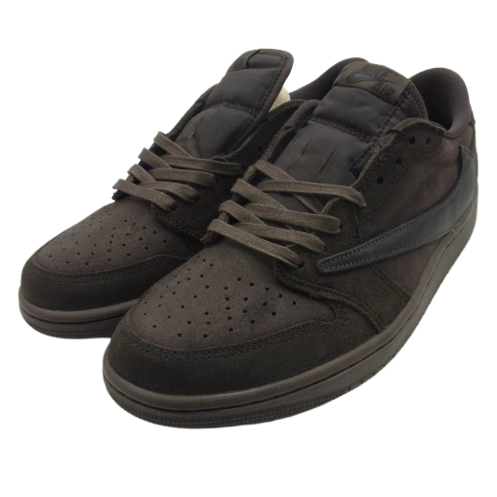 NIKE ナイキ DM7866-202 【フェイクバスターズ鑑定済】Travis Scott Air Jordan 1 Low OG SP Velvet Brown and Dark Mocha トラヴィススコット エアジョーダン1 ロー スニーカー ベルベットブラウン アンド ダークモカ 27cm【極上美品】【中古】