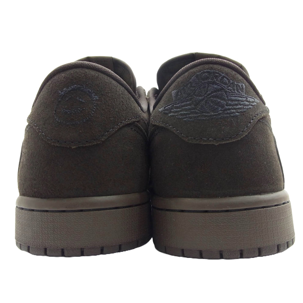 NIKE ナイキ DM7866-202 【フェイクバスターズ鑑定済】Travis Scott Air Jordan 1 Low OG SP Velvet Brown and Dark Mocha トラヴィススコット エアジョーダン1 ロー スニーカー ベルベットブラウン アンド ダークモカ 27cm【極上美品】【中古】