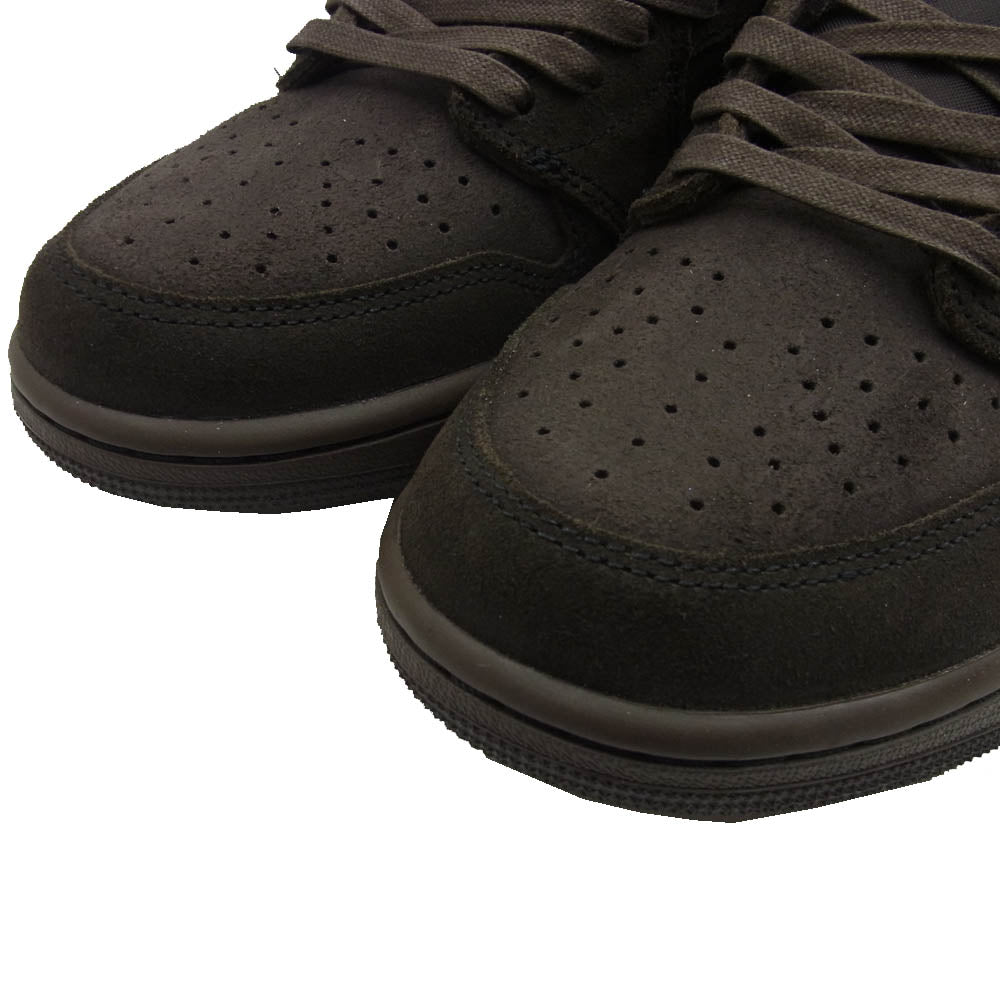 NIKE ナイキ DM7866-202 【フェイクバスターズ鑑定済】Travis Scott Air Jordan 1 Low OG SP Velvet Brown and Dark Mocha トラヴィススコット エアジョーダン1 ロー スニーカー ベルベットブラウン アンド ダークモカ 27cm【極上美品】【中古】