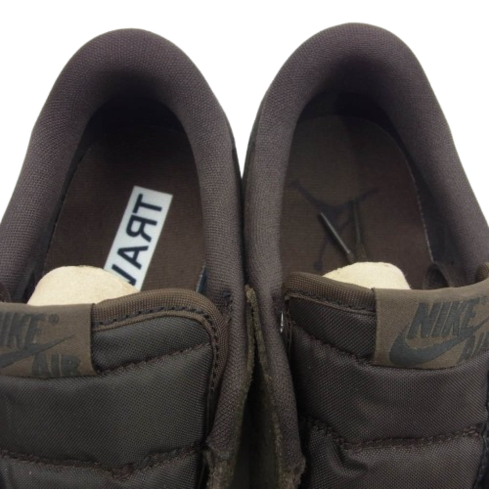 NIKE ナイキ DM7866-202 【フェイクバスターズ鑑定済】Travis Scott Air Jordan 1 Low OG SP Velvet Brown and Dark Mocha トラヴィススコット エアジョーダン1 ロー スニーカー ベルベットブラウン アンド ダークモカ 27cm【極上美品】【中古】