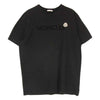 MONCLER モンクレール I10918C00064 8390T モンクレールジャパンタグ ベロアロゴ ワッペン付 Tシャツ 半袖 ブラック系 XL【中古】