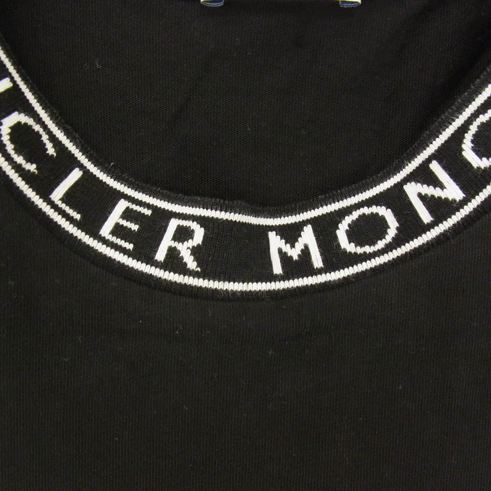 MONCLER モンクレール I10918C00012 8390T モンクレールジャパンタグ ネックロゴ Tシャツ 半袖 ブラック系 XL【中古】