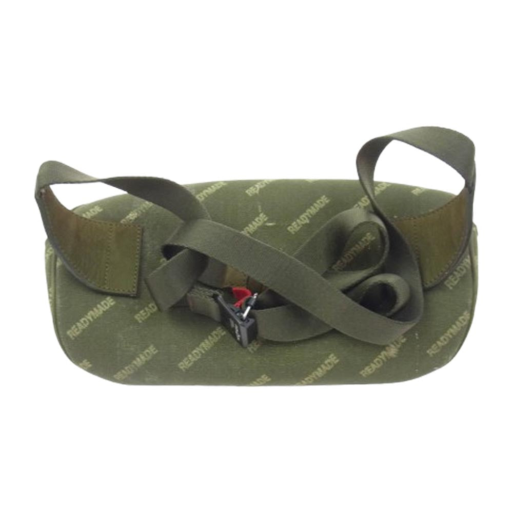 READY MADE レディメイド 18AW WAIST BAG ロゴプリント ウエストバッグ カーキ系【中古】