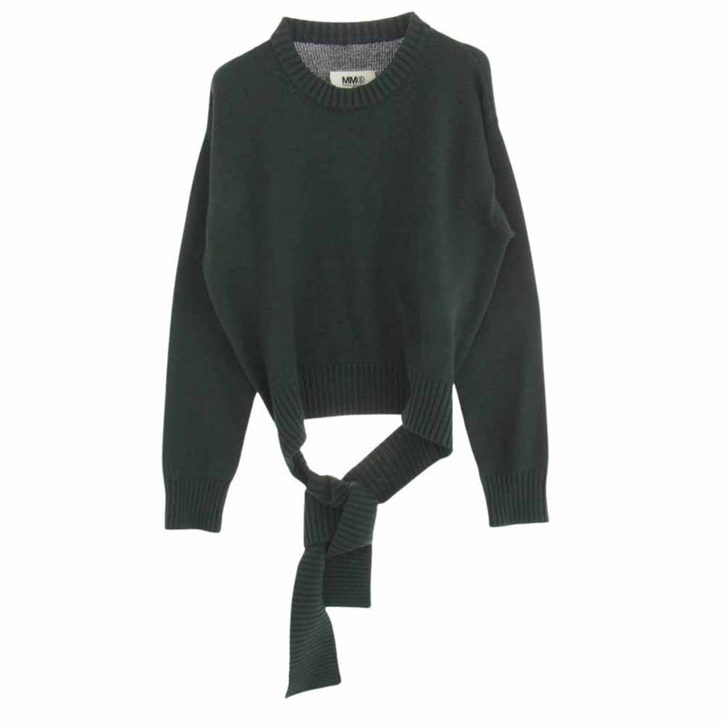 MAISON MARGIELA メゾンマルジェラ S32GP0208 MM6 Hem design knit ヘムデザイン ニット トップス グリーン系 M【中古】