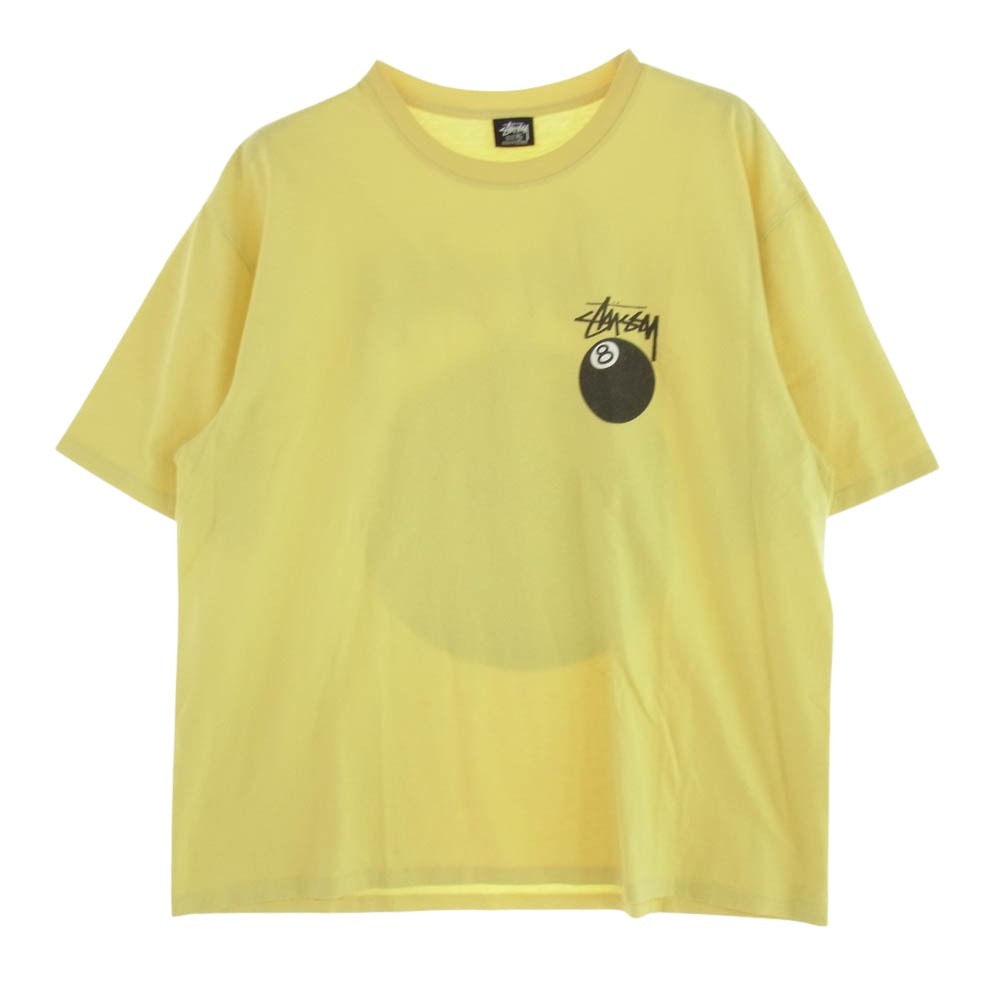 STUSSY ステューシー 8 Ball S/S Tee 8ボール 半袖 Tシャツ イエロー系 XL【中古】