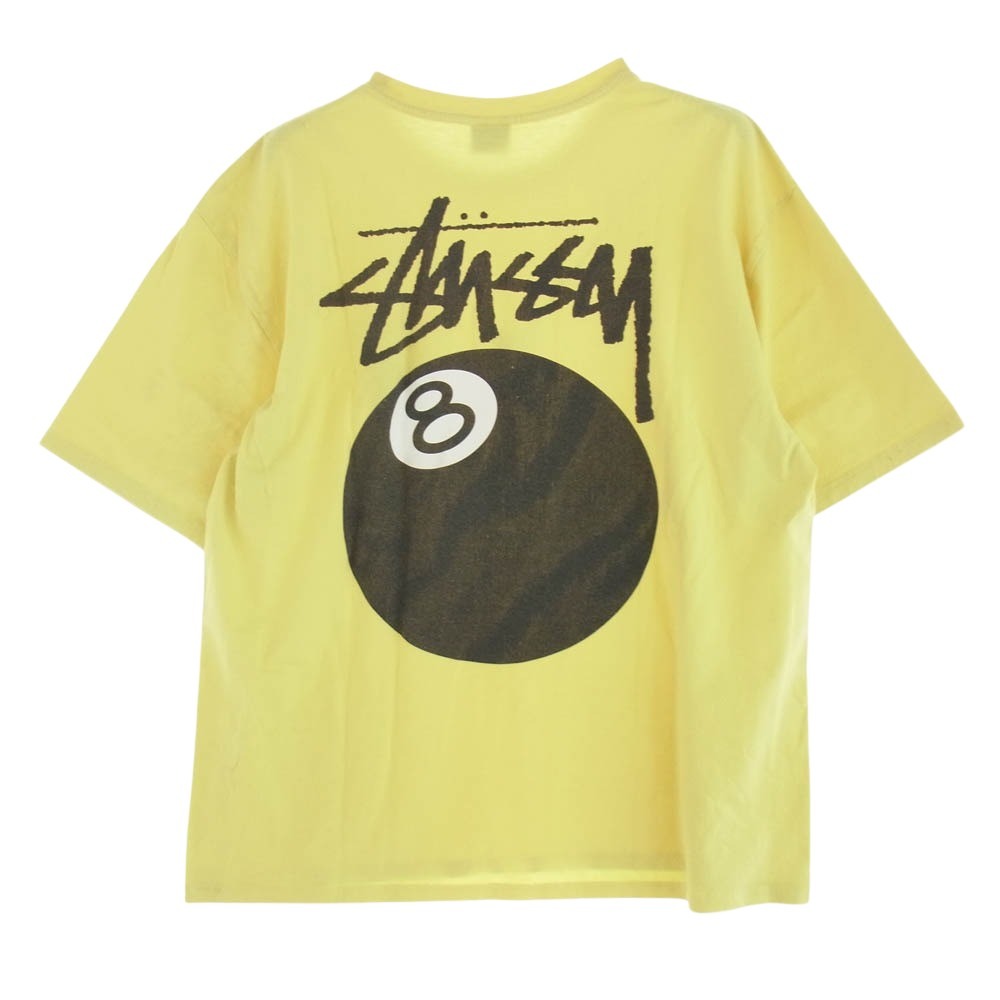 STUSSY ステューシー 8 Ball S/S Tee 8ボール 半袖 Tシャツ イエロー系 XL【中古】
