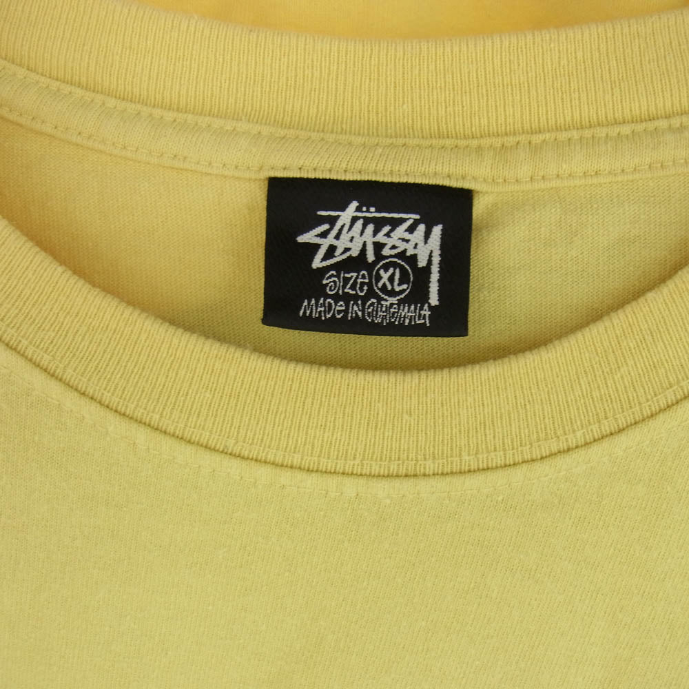 STUSSY ステューシー 8 Ball S/S Tee 8ボール 半袖 Tシャツ イエロー系 XL【中古】