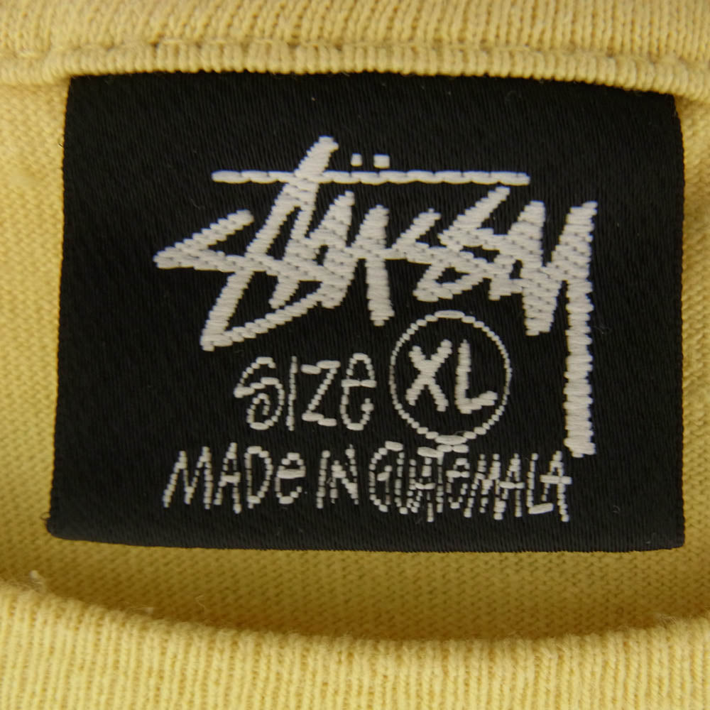 STUSSY ステューシー 8 Ball S/S Tee 8ボール 半袖 Tシャツ イエロー系 XL【中古】