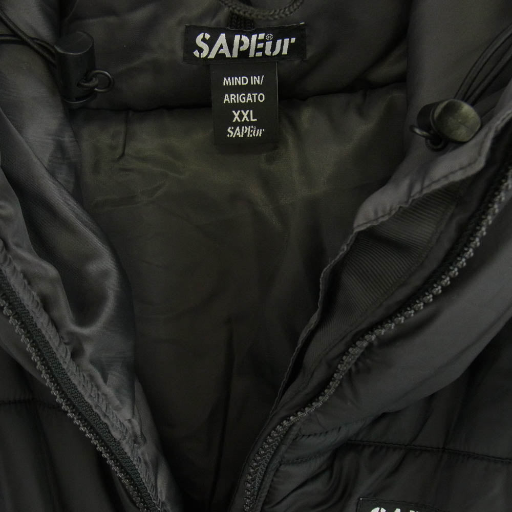 SAPEUR サプール Puff Jacket パフ 中綿 ジャケット ブラック系 XXL【中古】