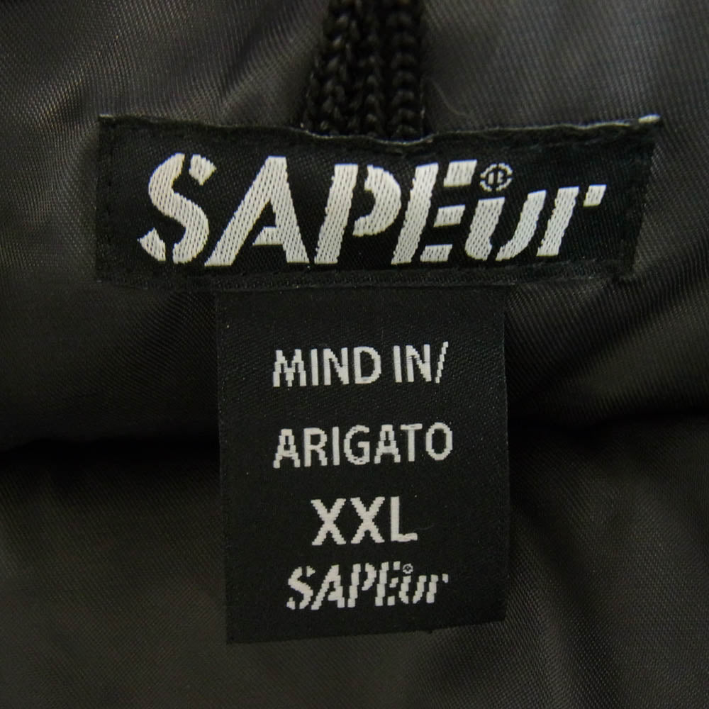 SAPEUR サプール Puff Jacket パフ 中綿 ジャケット ブラック系 XXL【中古】