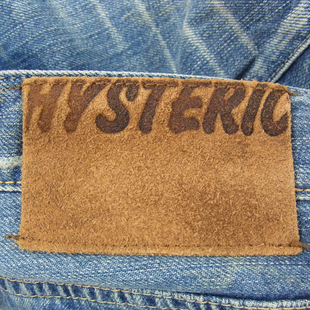 HYSTERIC GLAMOUR ヒステリックグラマー 2AP-6192 ペイント ダメージ加工 デニムパンツ インディゴブルー系 XS【中古】