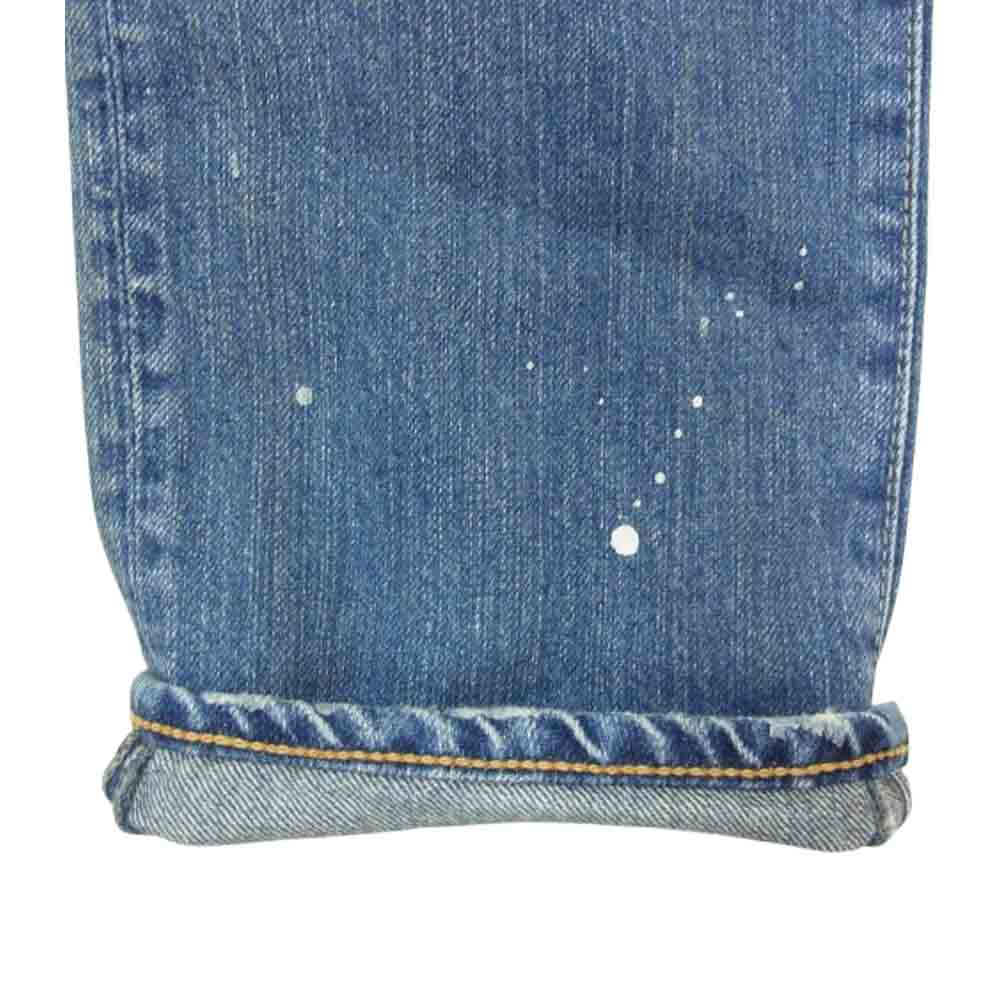 HYSTERIC GLAMOUR ヒステリックグラマー 2AP-6192 ペイント ダメージ加工 デニムパンツ インディゴブルー系 XS【中古】