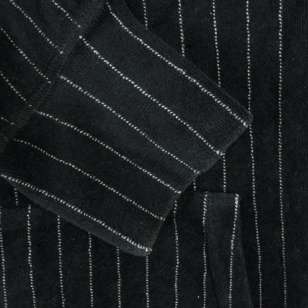 JUNYA WATANABE COMME des GARCONS MAN ジュンヤワタナベコムデギャルソンマン 17AW AD2017 WT-T029 ベロア ストライプ プルオーバー パーカー フーディ ネイビー系 S【中古】