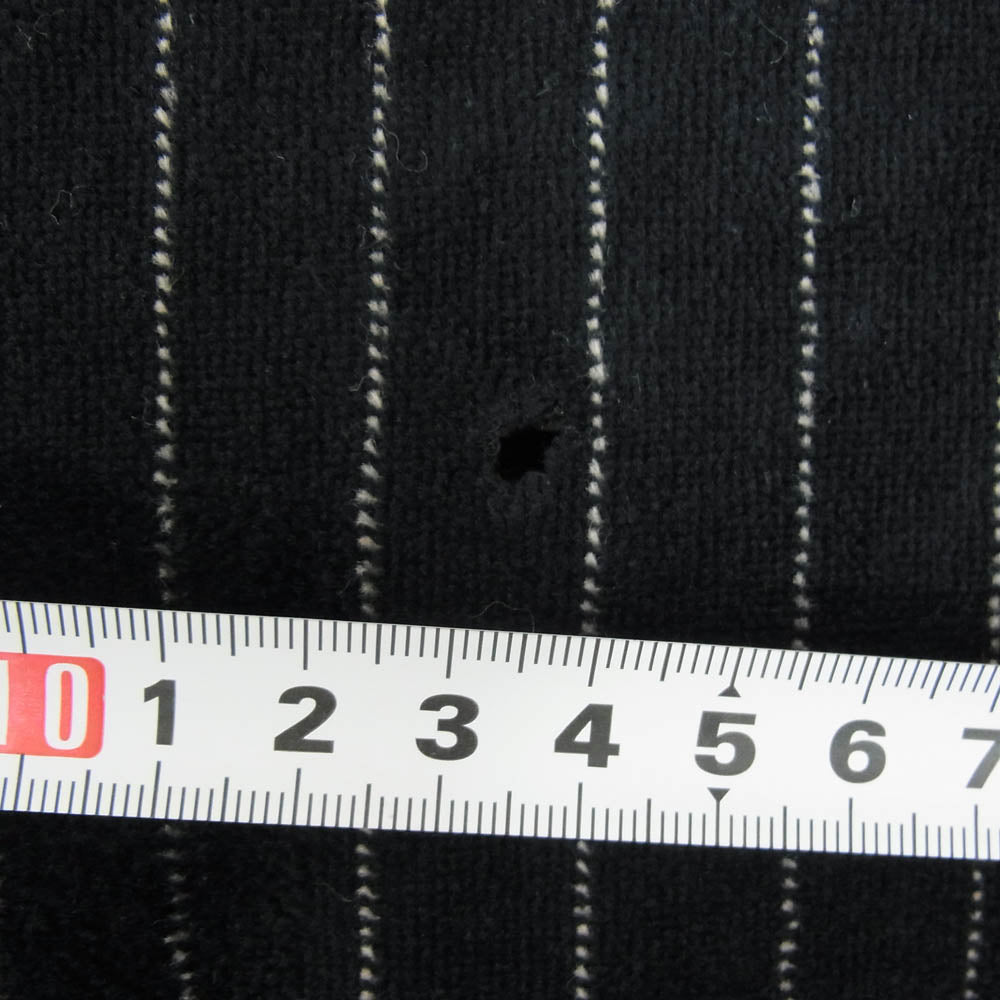 JUNYA WATANABE COMME des GARCONS MAN ジュンヤワタナベコムデギャルソンマン 17AW AD2017 WT-T029 ベロア ストライプ プルオーバー パーカー フーディ ネイビー系 S【中古】