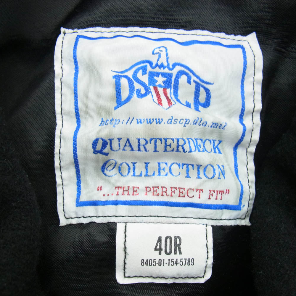 ミリタリー SPM1C1-10-D-1077 DSCP US.NAVY ウール Pコート ブラック系 40【中古】