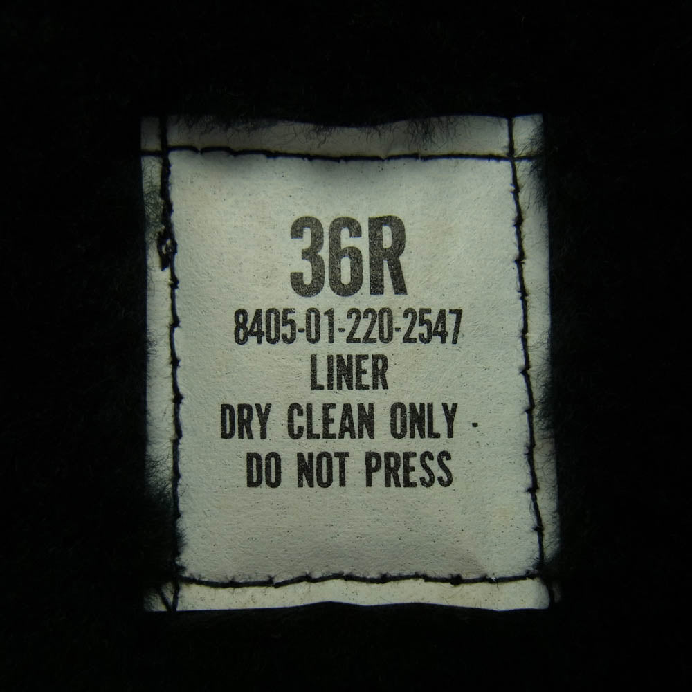 ミリタリー DLA100-87-C-0365 US.NAVY 80s USN 米海軍 All Weather Coat フリースライナー付き オールウェザー コート ブラック系 36R【中古】