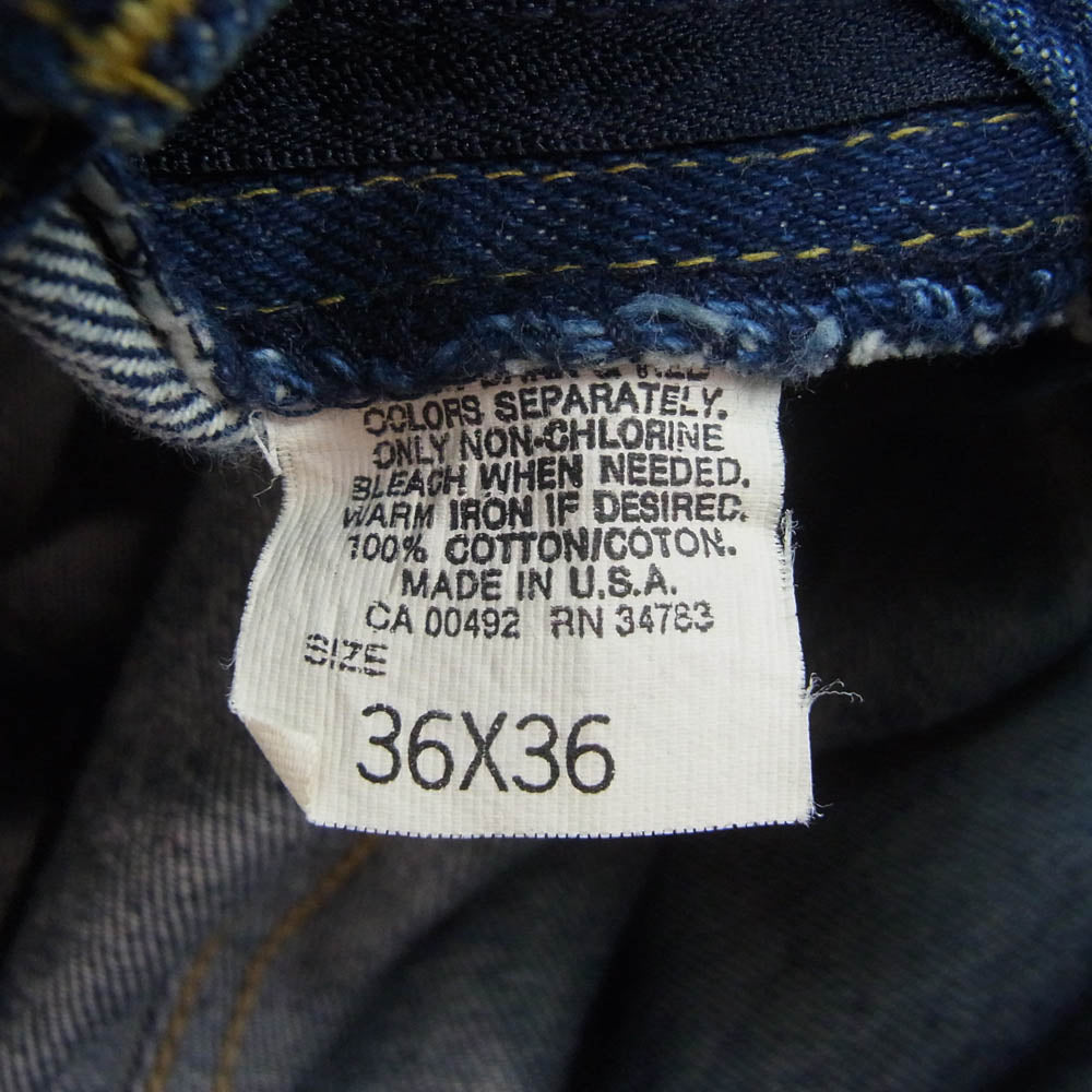 Lee リー 202-0341 70s 80s USA製 ブーツ カート デニム パンツ インディゴブルー系 36×36【中古】