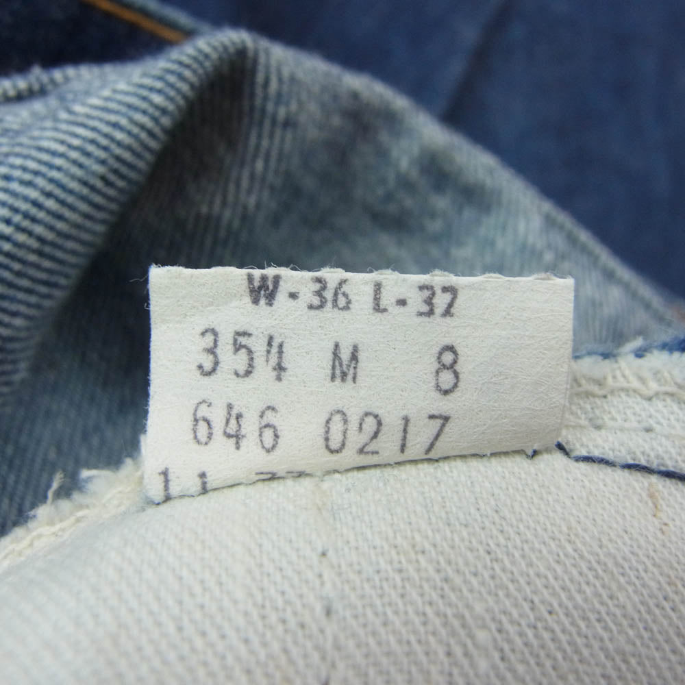 Levi's リーバイス 70s 646 オレンジタブ ボタン裏刻印542 ベルボトム デニム パンツ インディゴブルー系 W36L32【中古】