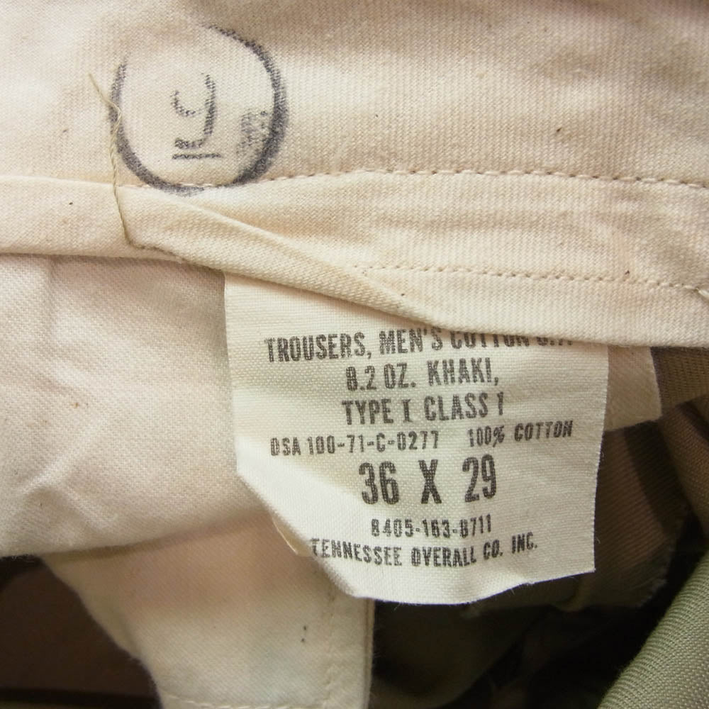 米軍 8405-163-8711 70s TROUSERS トラウザーズ チノ パンツ ベージュ系 36×29【中古】