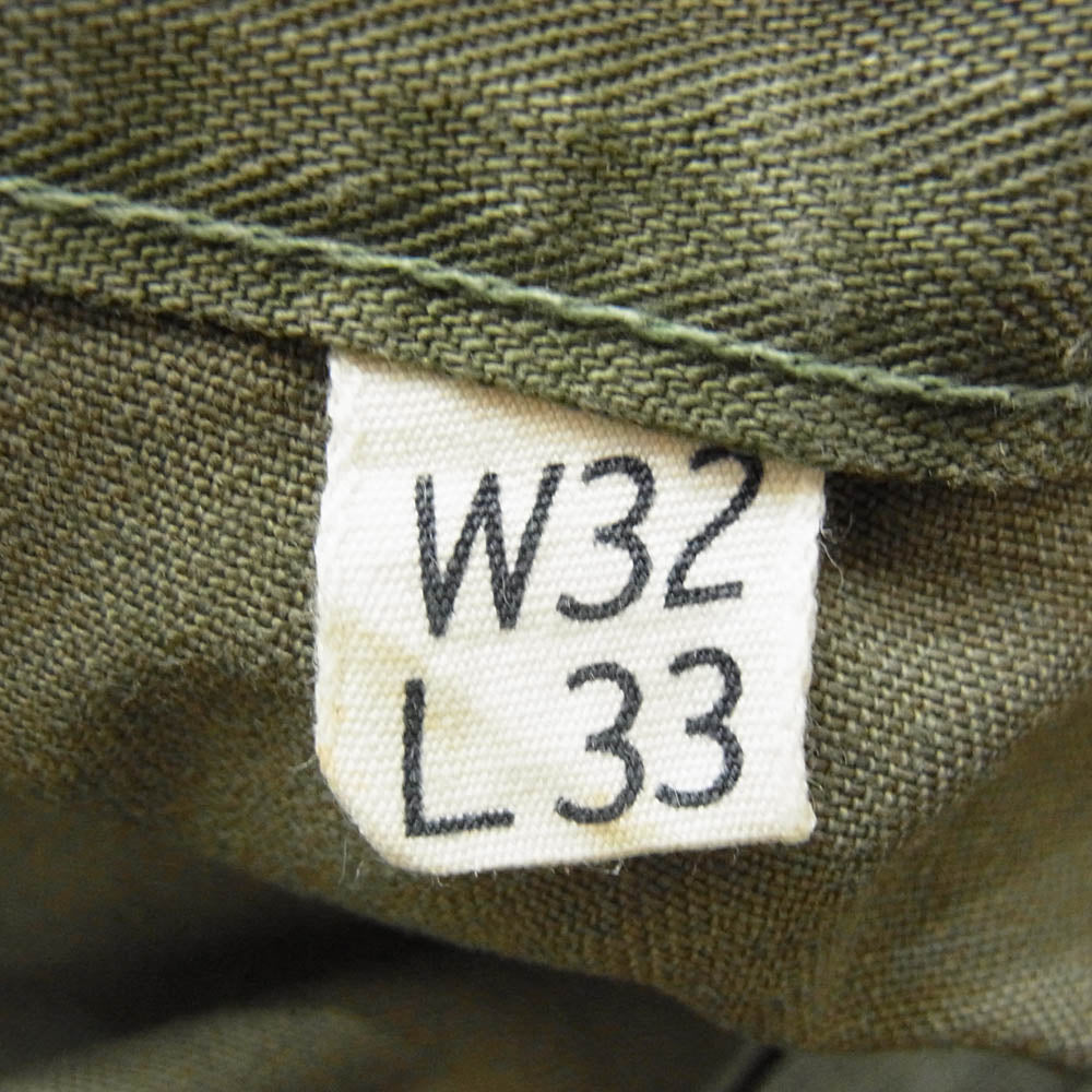 米軍 40s M-43 HBT ヘリンボーン カーゴ パンツ カーキ系 32【中古】