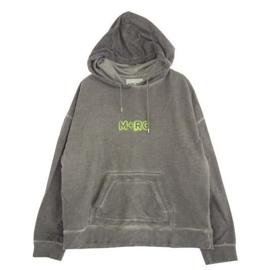 M＋RC NOIR マルシェノア STENCIL POPOVER HOODY ステンシルポップオーバーフーディ パーカー グレー系 L【中古】