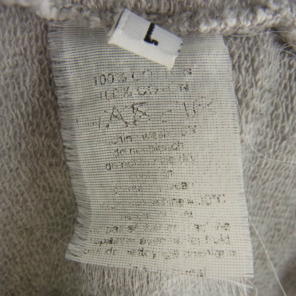 M＋RC NOIR マルシェノア STENCIL POPOVER HOODY ステンシルポップオーバーフーディ パーカー グレー系 L【中古】