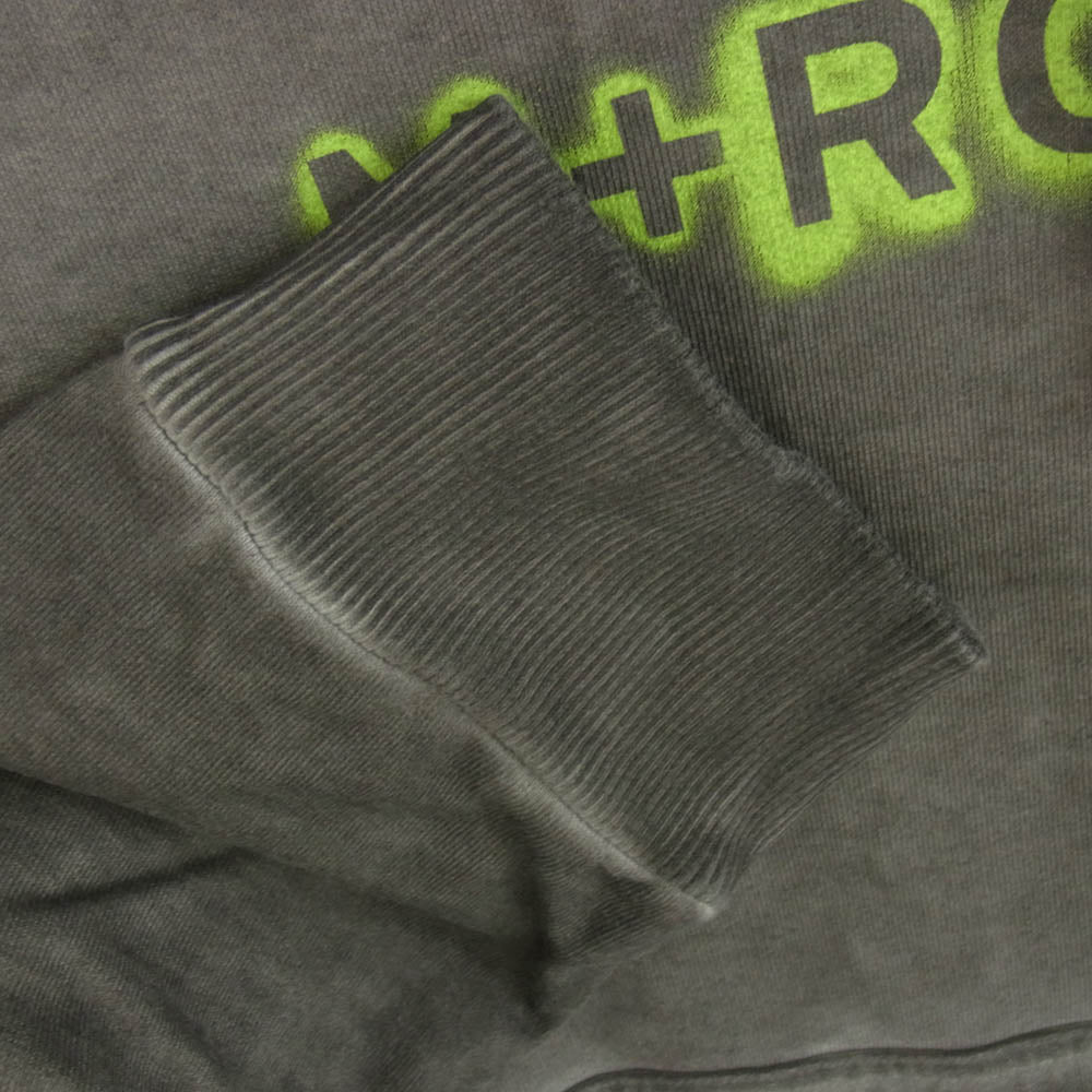 M＋RC NOIR マルシェノア STENCIL POPOVER HOODY ステンシルポップオーバーフーディ パーカー グレー系 L【中古】