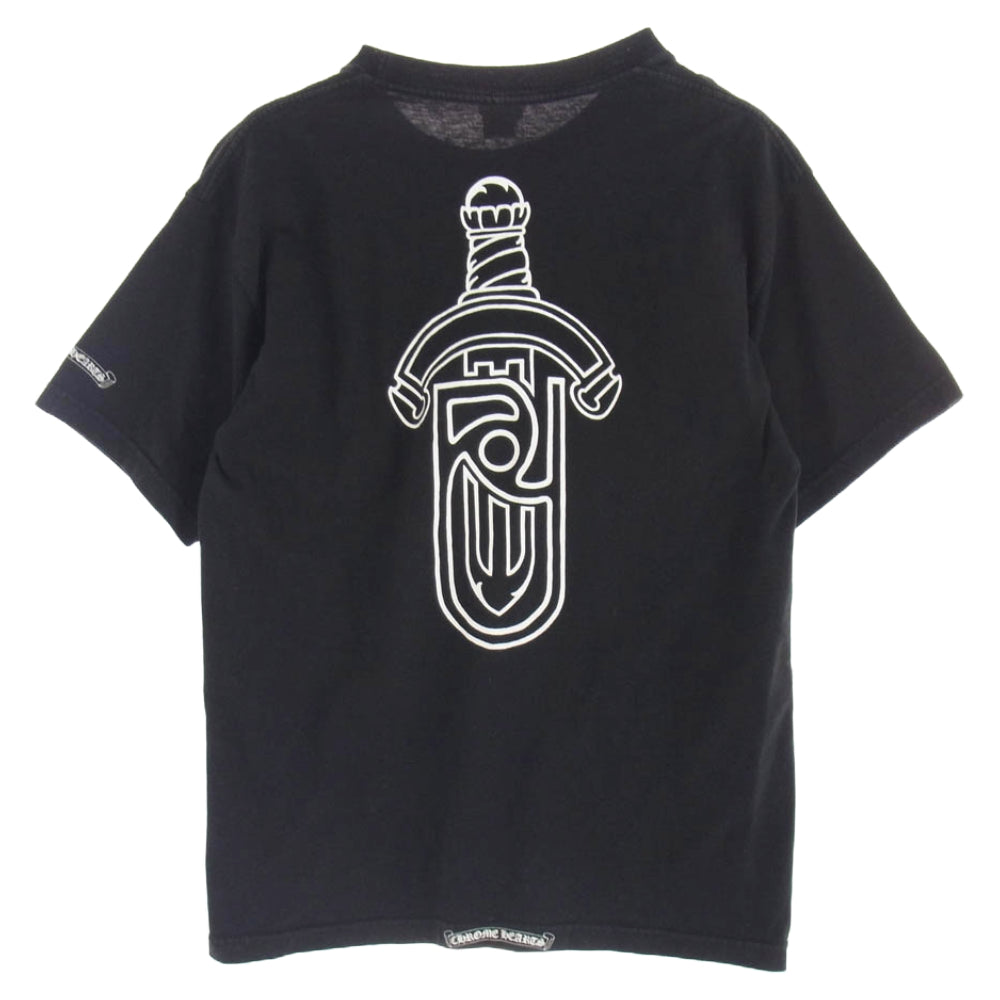 CHROME HEARTS クロムハーツ（原本無） × UNITED ARROWS ユナイデッドアローズ MADE IN USA POCKET TEE バックプリント Tシャツ 半袖カットソー ブラック系 L【中古】