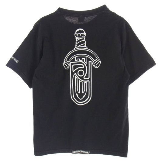 CHROME HEARTS クロムハーツ（原本無） × UNITED ARROWS ユナイデッドアローズ MADE IN USA POCKET TEE バックプリント Tシャツ 半袖カットソー ブラック系 L【中古】