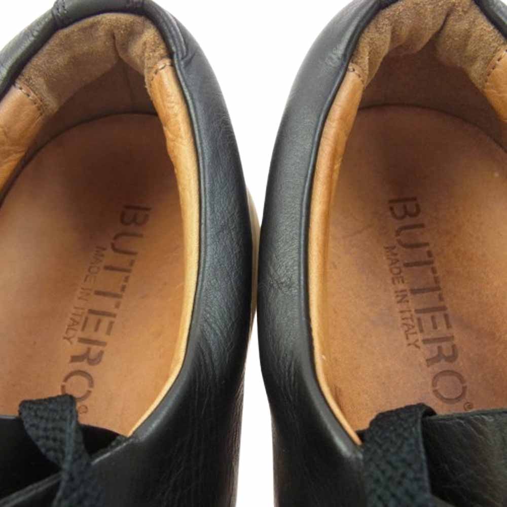 BUTTERO ブッテロ 555219-0002 TANINO タニーノ レザー ローカット スニーカー ブラック系 41【中古】