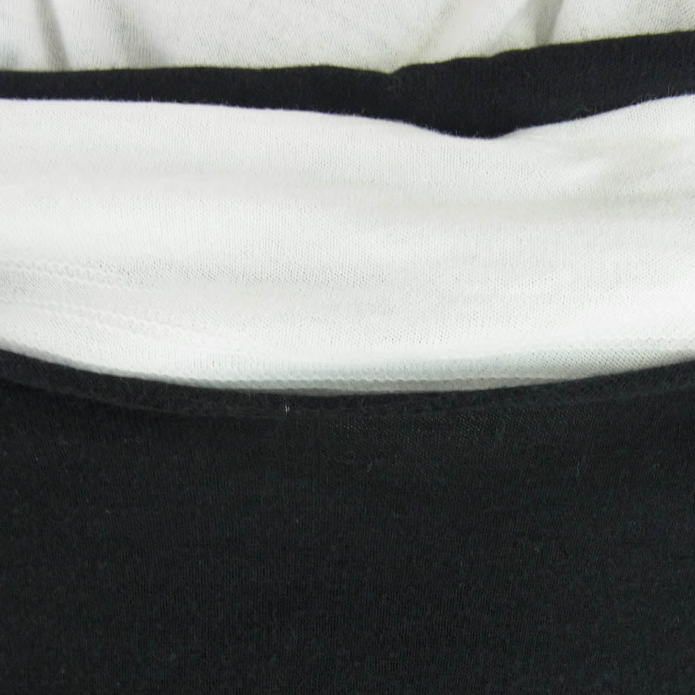 FUMITO GANRYU フミトガンリュウ FU2-CU-01 SEAMLESS SQUARE T-SHIRT シームレス 変形 ポンチョ  Tシャツ カットソー ブラック系 ホワイト系 2【中古】