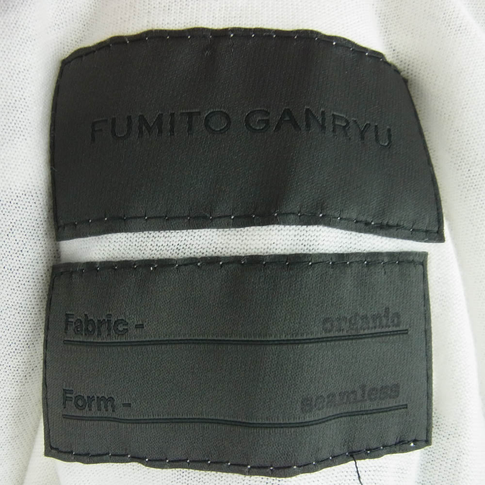 FUMITO GANRYU フミトガンリュウ FU2-CU-01 SEAMLESS SQUARE T-SHIRT シームレス 変形 ポンチョ  Tシャツ カットソー ブラック系 ホワイト系 2【中古】