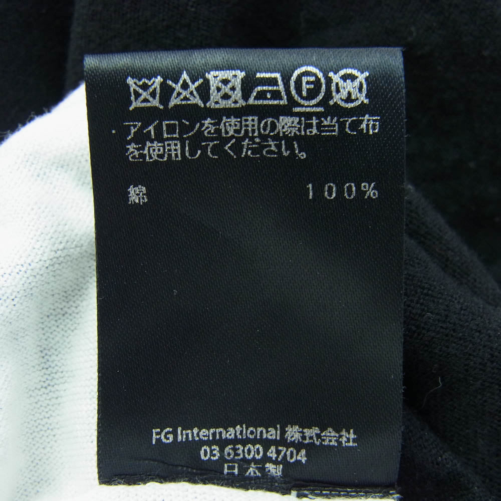 FUMITO GANRYU フミトガンリュウ FU2-CU-01 SEAMLESS SQUARE T-SHIRT シームレス 変形 ポンチョ  Tシャツ カットソー ブラック系 ホワイト系 2【中古】