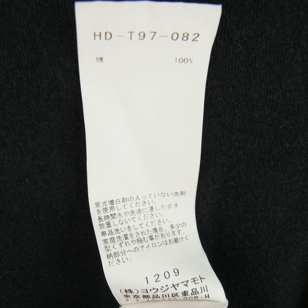 Yohji Yamamoto POUR HOMME ヨウジヤマモトプールオム 21ss HD-T97-082 × NEW ERA PT TEE ニューエラ NO FUTURE ノーフューチャー 半袖 Tシャツ ブラック系 XXL【中古】