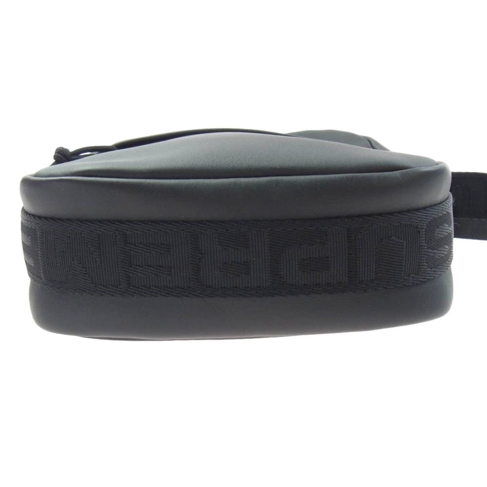 Supreme シュプリーム 23AW Leather Shoulder Bag レザー ウエストバッグ ブラック系【中古】