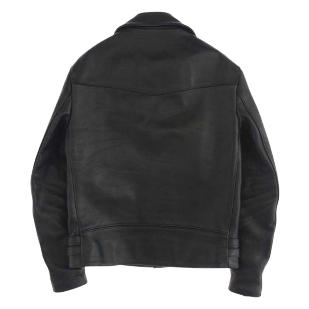 トリプルシックス レザー ウェア LJM-1 日本製 STEER HIDE ステア ハイド ダブル ライダース ジャケット 牛革 レザー ブラック系 38【中古】