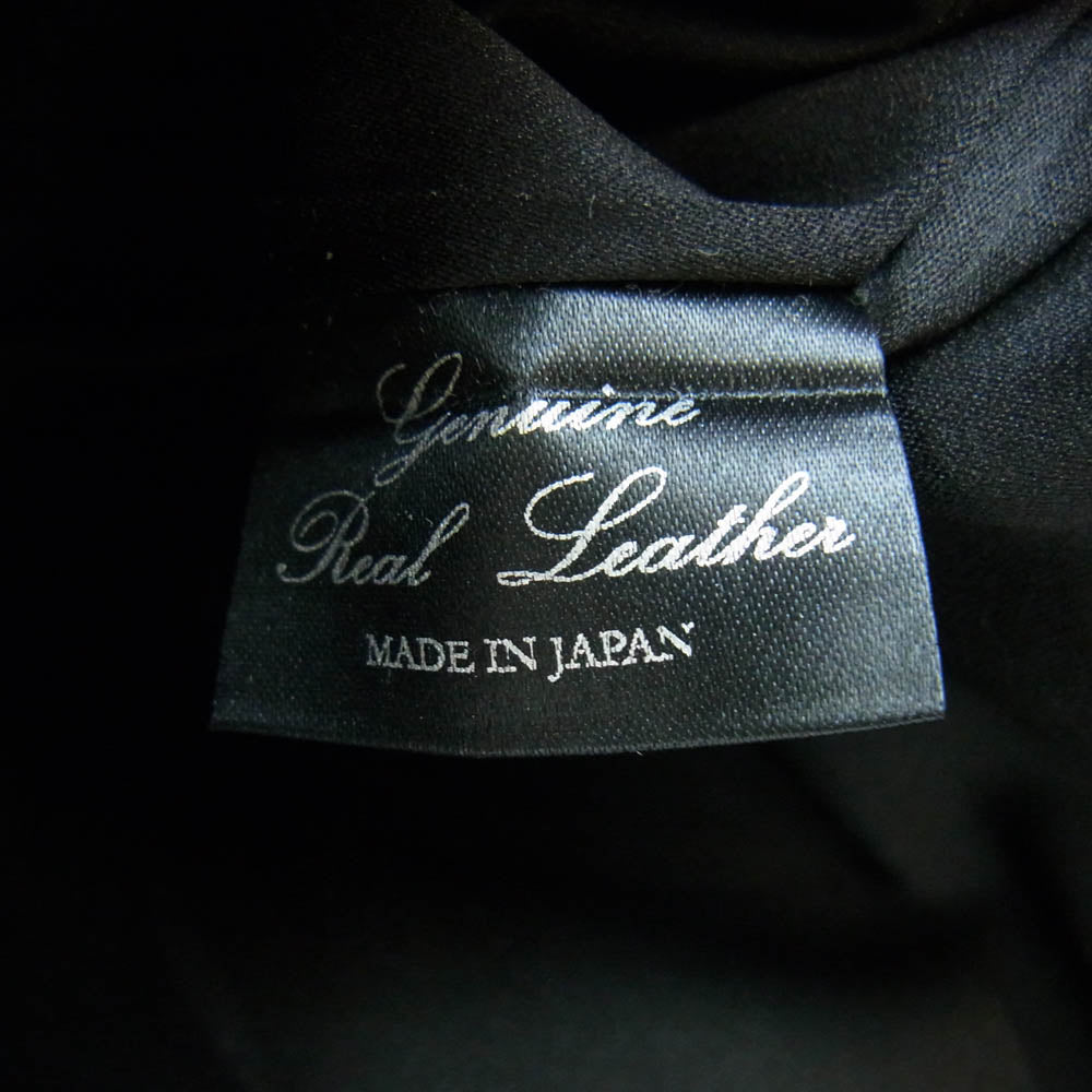 トリプルシックス レザー ウェア LJM-1 日本製 STEER HIDE ステア ハイド ダブル ライダース ジャケット 牛革 レザー ブラック系 38【中古】