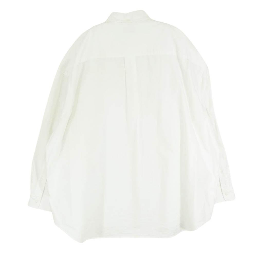 GRAPHPAPER グラフペーパー 22AW GM224-50042B OVERSIZED BD PULLOVER SHIRT  オーバーサイズ プルオーバー ボタンダウン 長袖 シャツ ホワイト系 F【中古】
