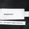 GRAPHPAPER グラフペーパー 23SS GM231-40026 Semi-Dull Poplin Track Pants 強撚コットン ポプリン トラックパンツ イージーパンツ ブラック系 1【中古】