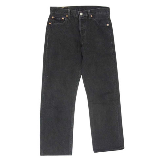 Levi's リーバイス 00's 501 ボタンフライ ストレート デニムパンツ ブラック系 30【中古】