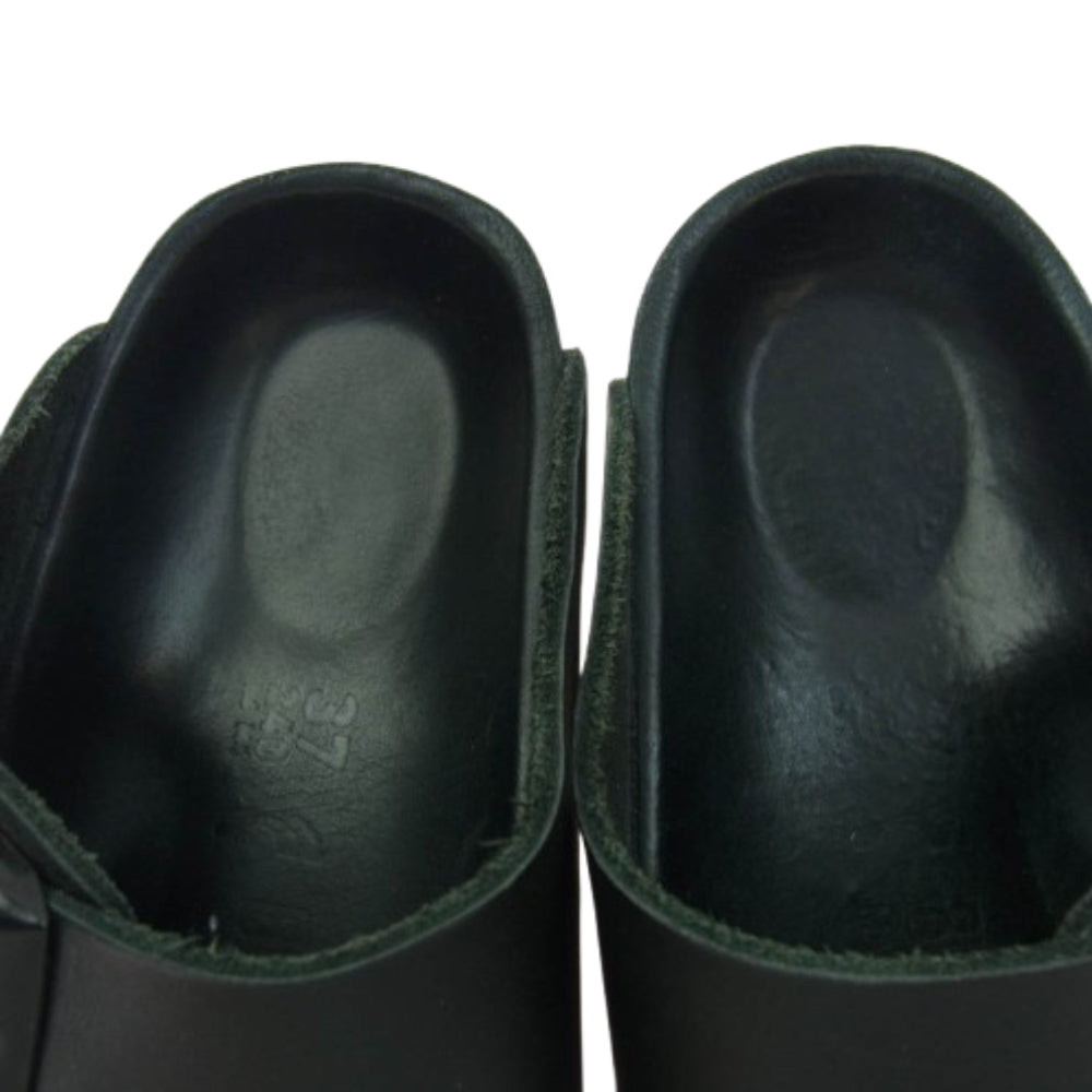 BIRKENSTOCK ビルケンシュトック ARIZONA アリゾナ レザー サンダル ブラック系 ダークグリーン系 37【中古】