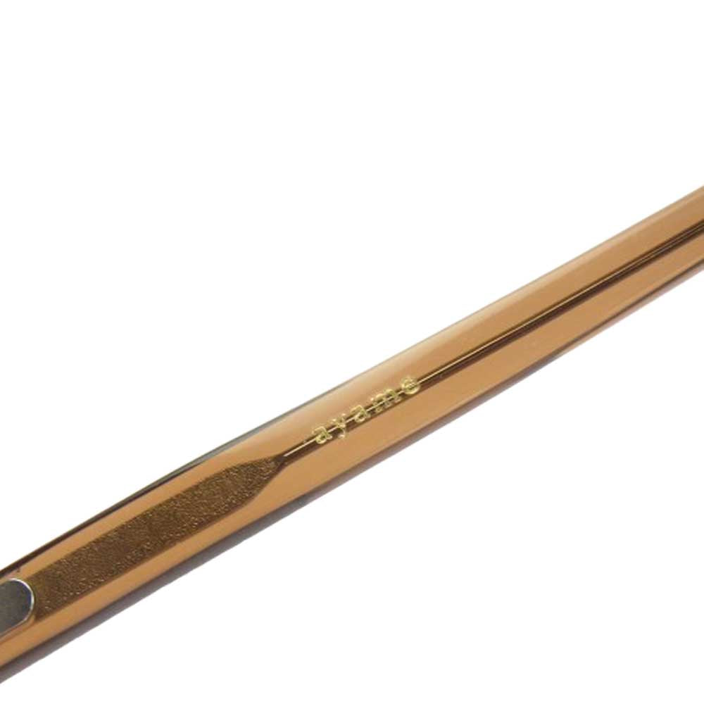 AYAME アヤメ NEWOLD46 ニューオールド46 眼鏡 アイウェア クリアブラウン 44□20【中古】