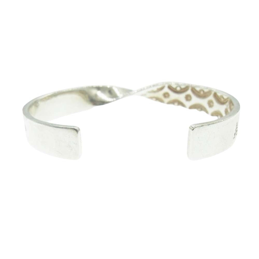 レザーアンドシルバーモト CONTEMPORARY NATIVE STAMP BANGLE ネイティブ スタンプ バングル シルバー系【中古】